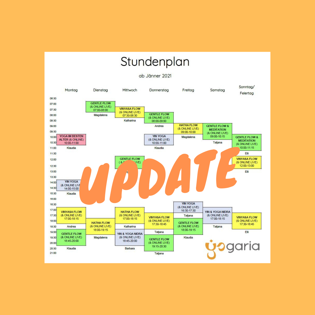 Stundenplan neu ab 01.21